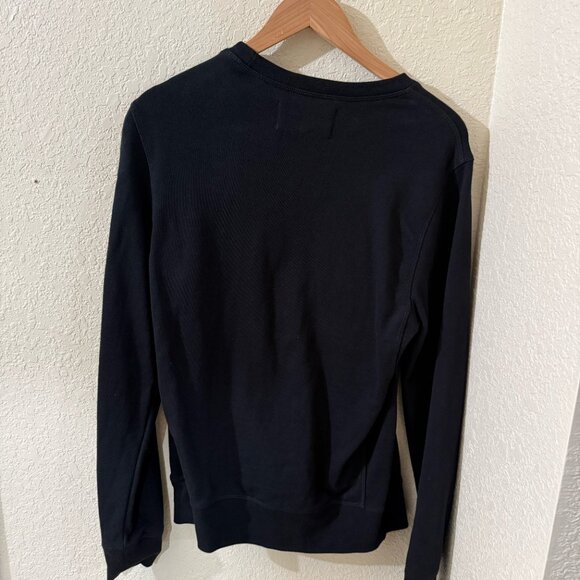 Mott and Bow French Terry Crewneck Sweatshirt Extra-Small Black Grey EUC Jeans - Picture 3 of 4